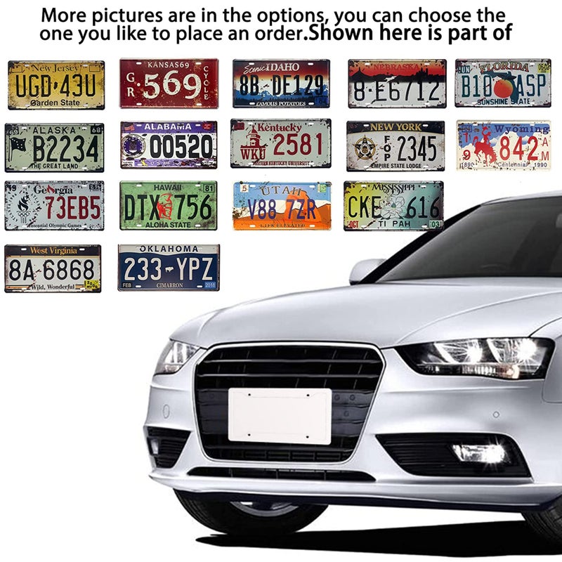 ROOKOPR Louisiana License Plate Aluminum Novelty Car Decor License Plates 12""x6"" Front of Car Decorative Retro Rusty License Plate for Men Women Car-18 - Image 4
